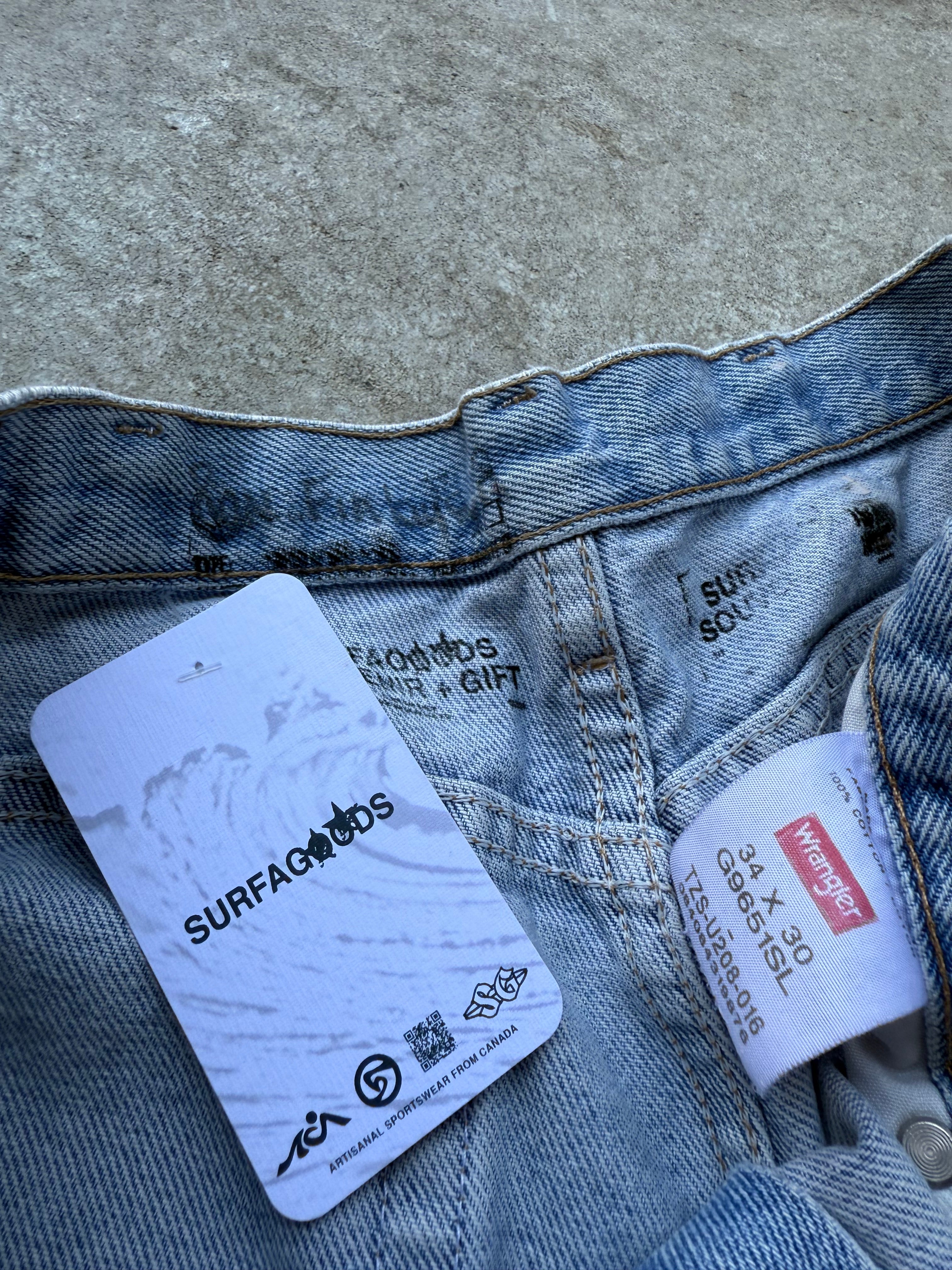 SURFAGOODS ‘SG’ UPCYCLED BEACH JORTS 1/1 34X30