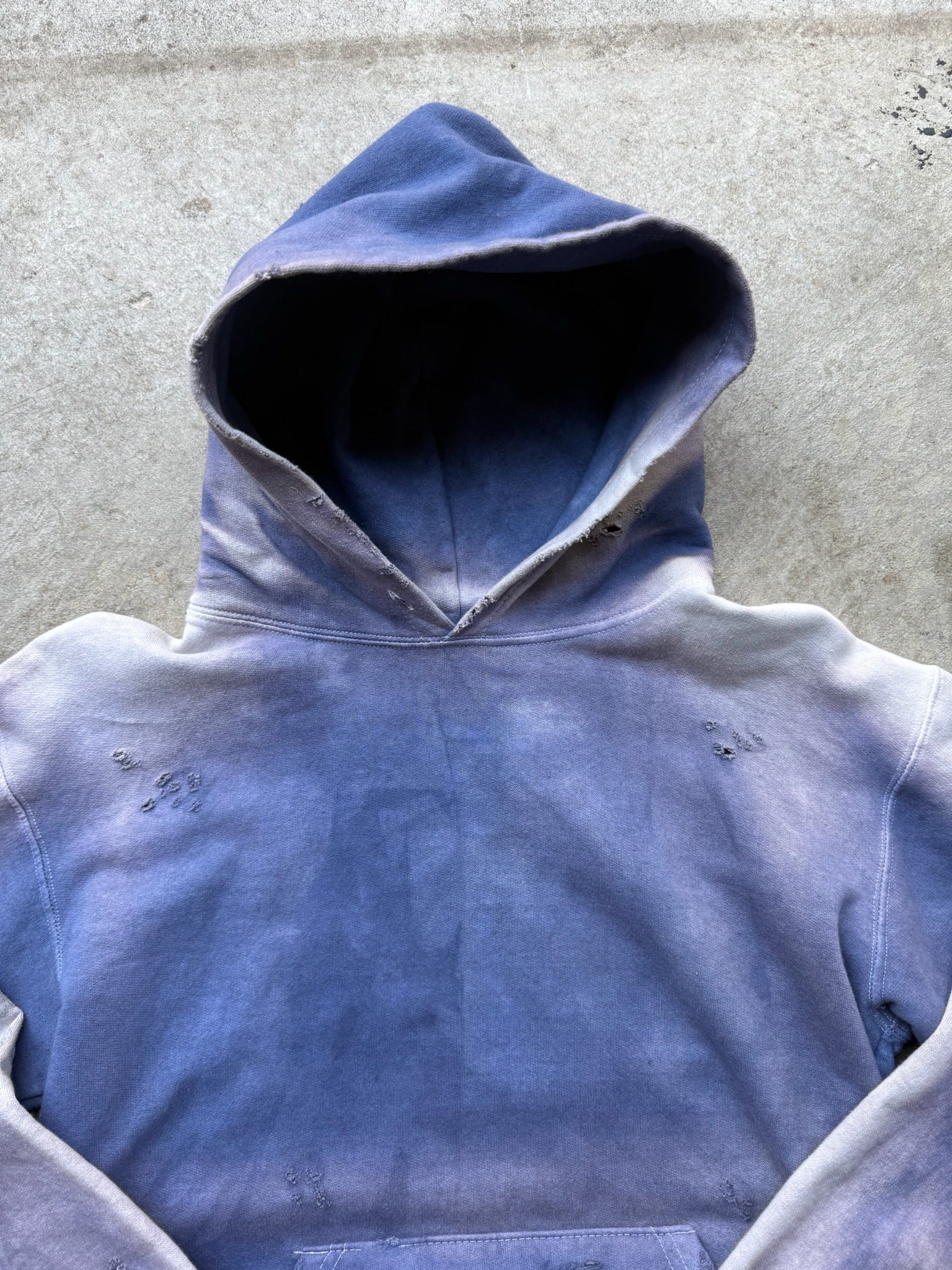 ART DEPT HAND DYED FADED HOODIE SAMPLE SMALL