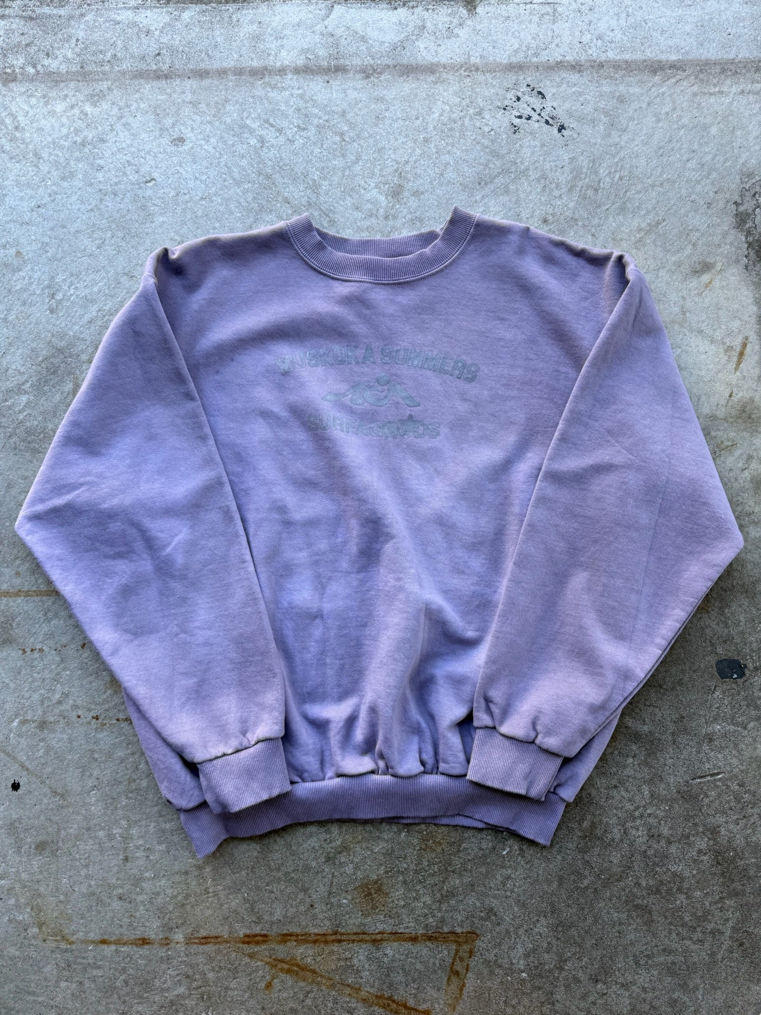 MUSKOKA SUMMERS HAND DYED CREWNECK MADE IN CANADA MULTIPLE SIZES** STONE
