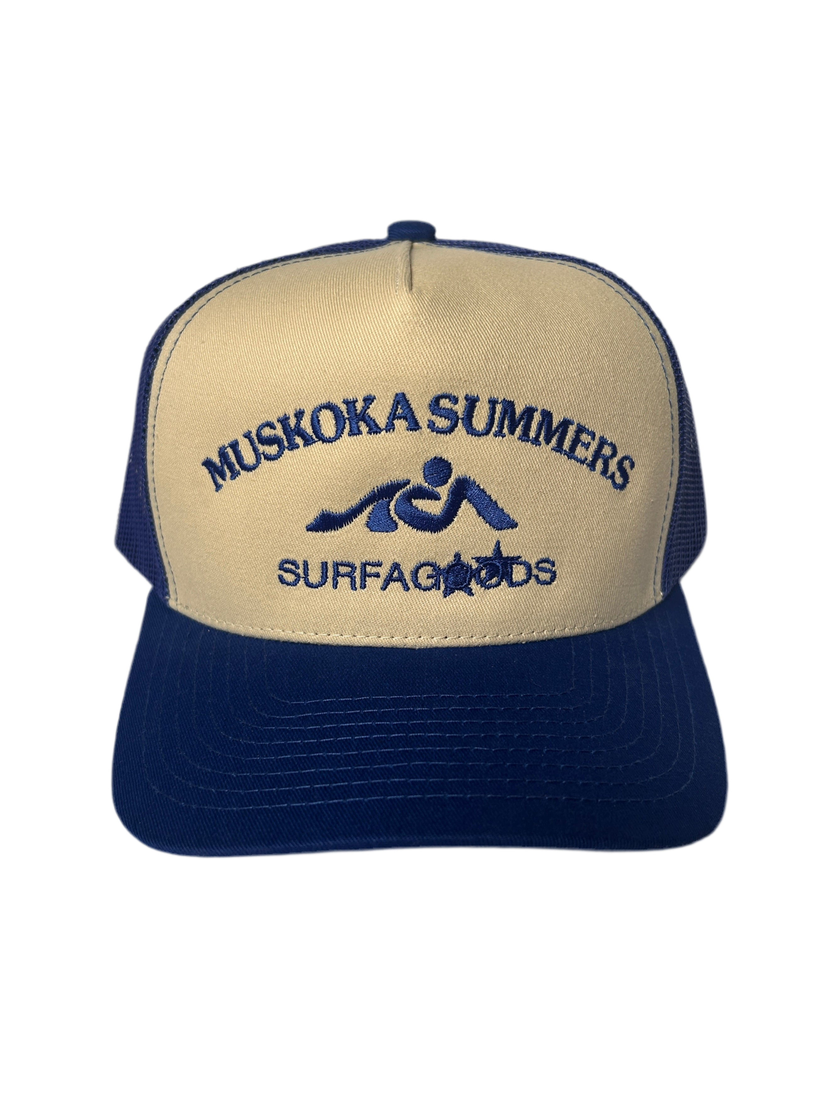 "MUSKOKA SUMMERS" SOUVENIR TRUCKER CAP (ROYAL)
