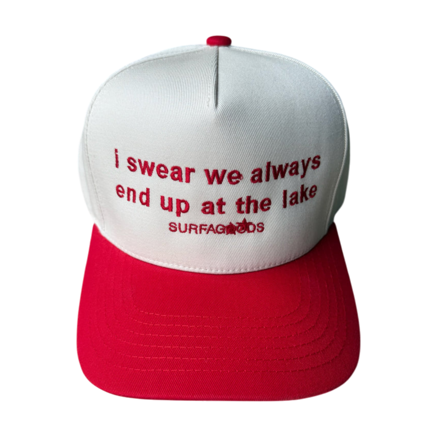 "LAKE" SLOGAN CAP (CHERRY)