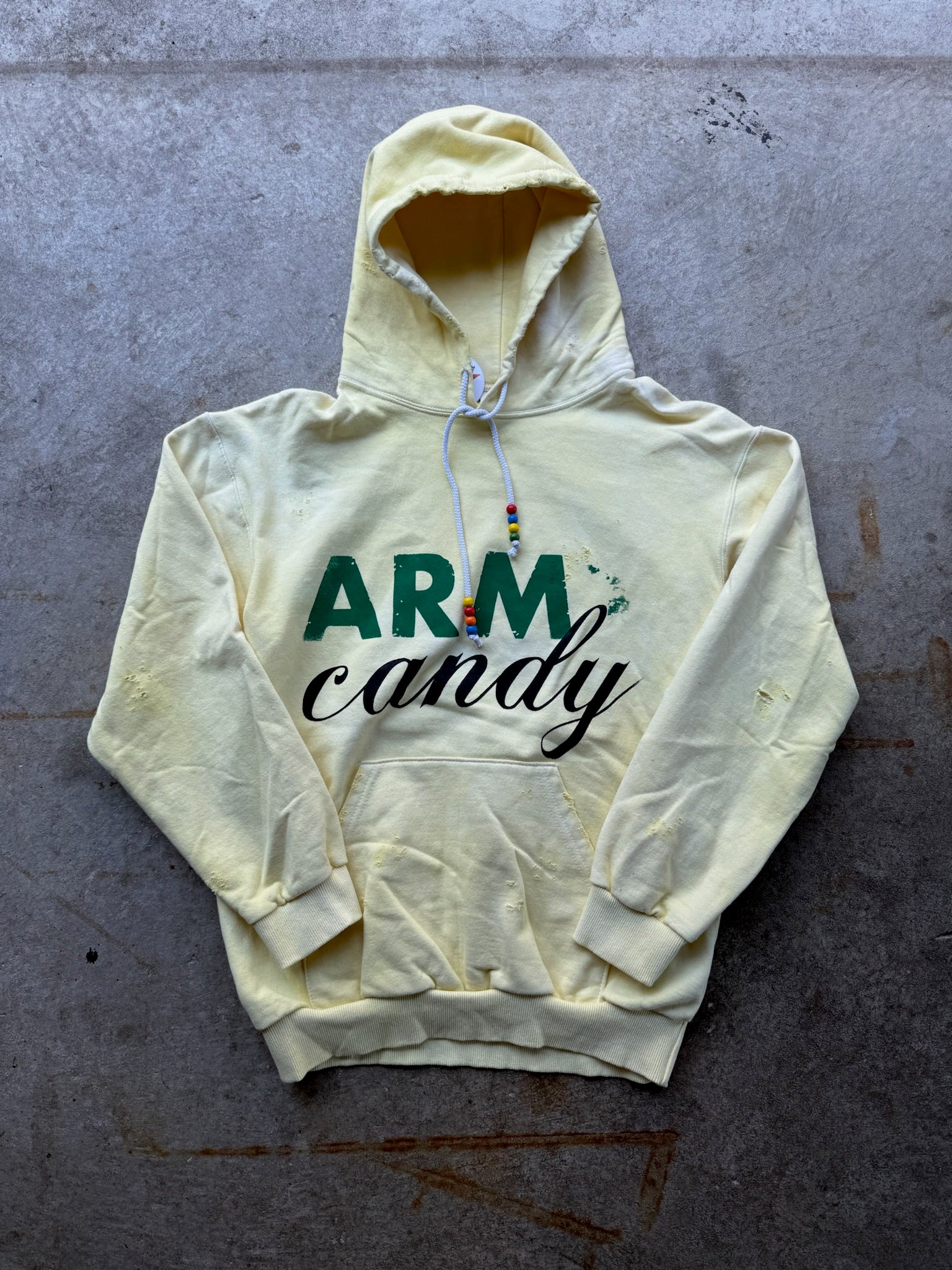ARM CANDY HAND DYED FADED HOODIE SAMPLE SMALL