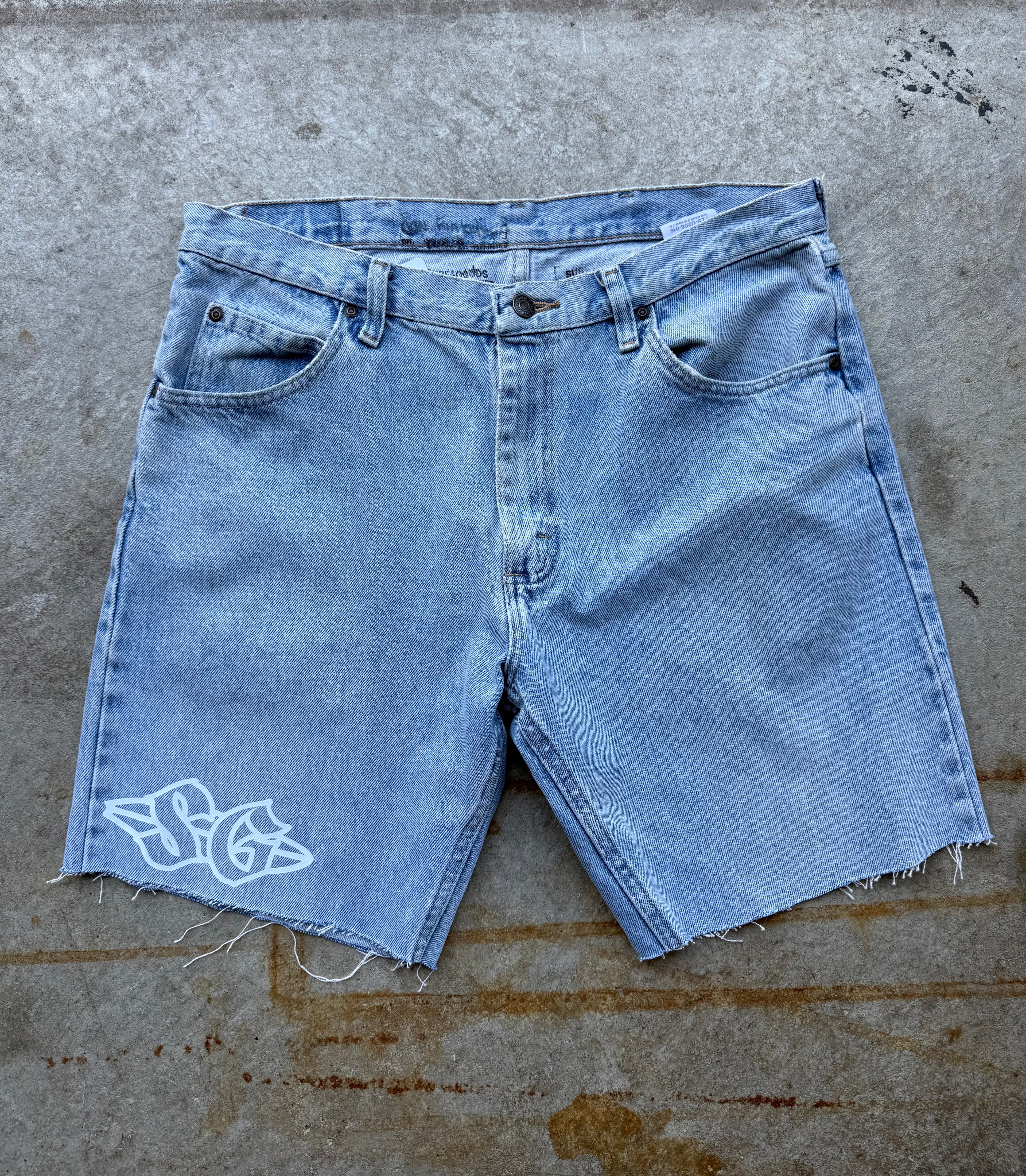 SURFAGOODS ‘SG’ UPCYCLED BEACH JORTS 1/1 34X30