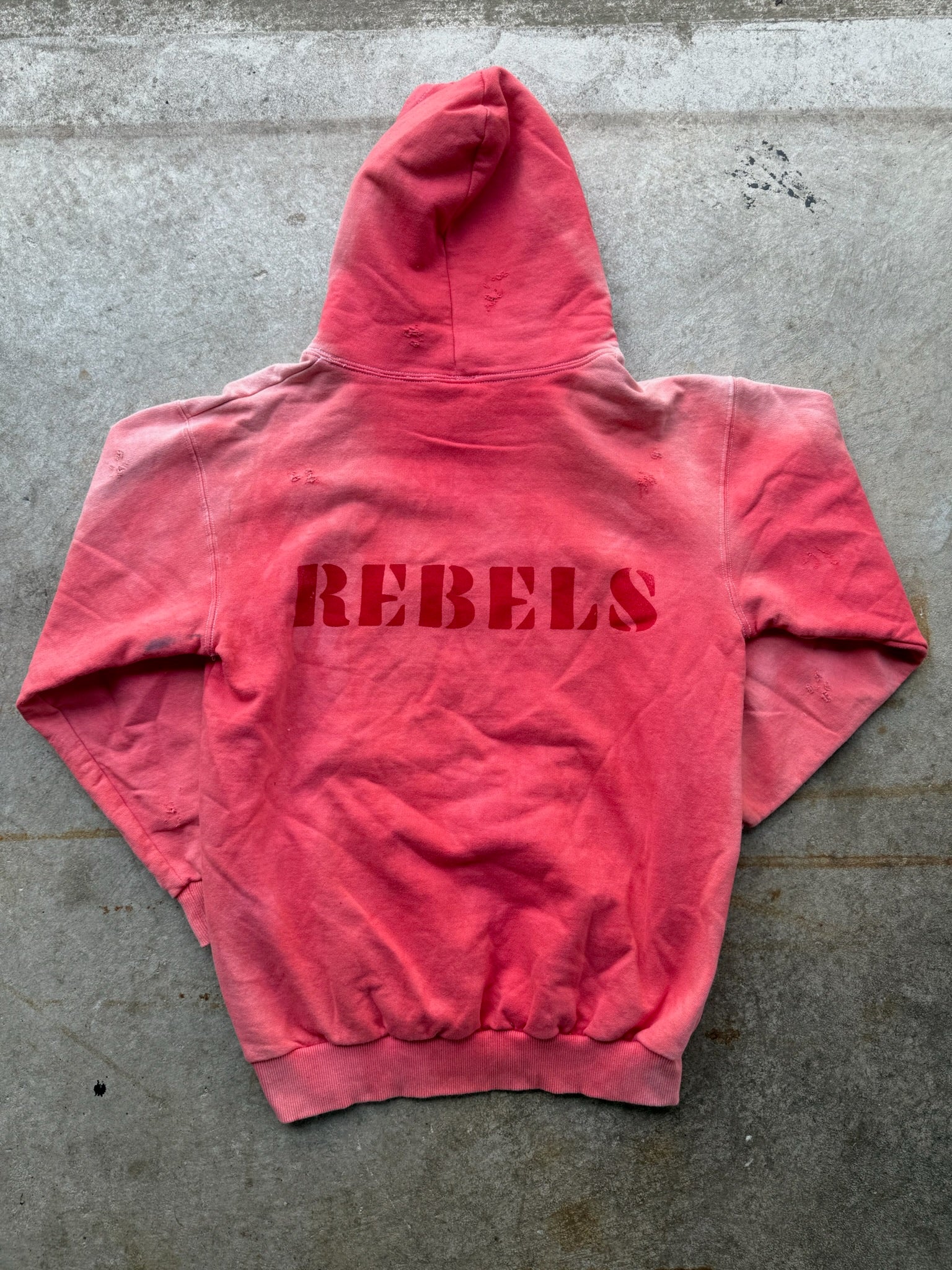 SURF REBELS HAND DYED FADED HOODIE SAMPLE SMALL