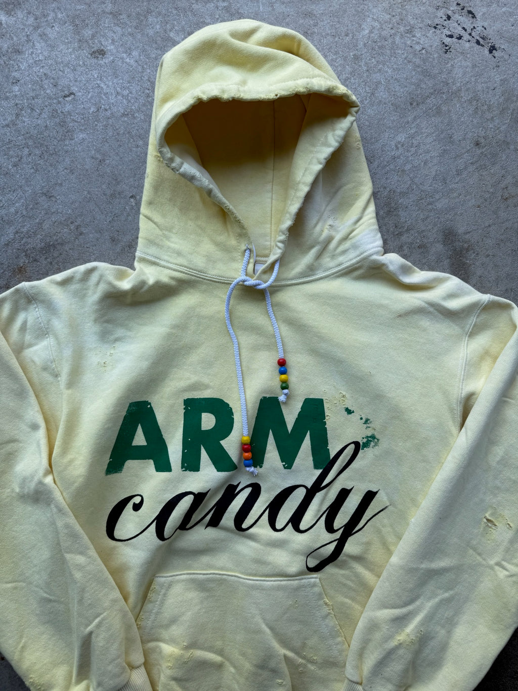 ARM CANDY HAND DYED FADED HOODIE SAMPLE SMALL