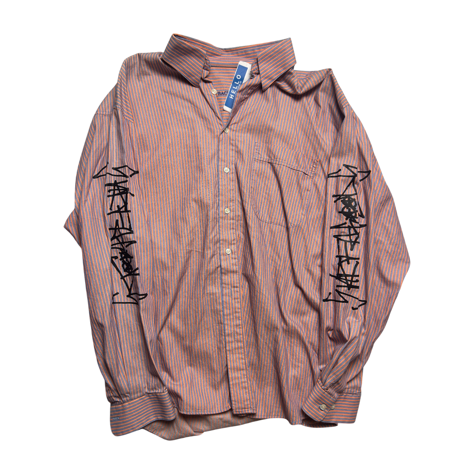 Button-Up — One-of-One Vintage Upcycled — L — Size tag: 16L