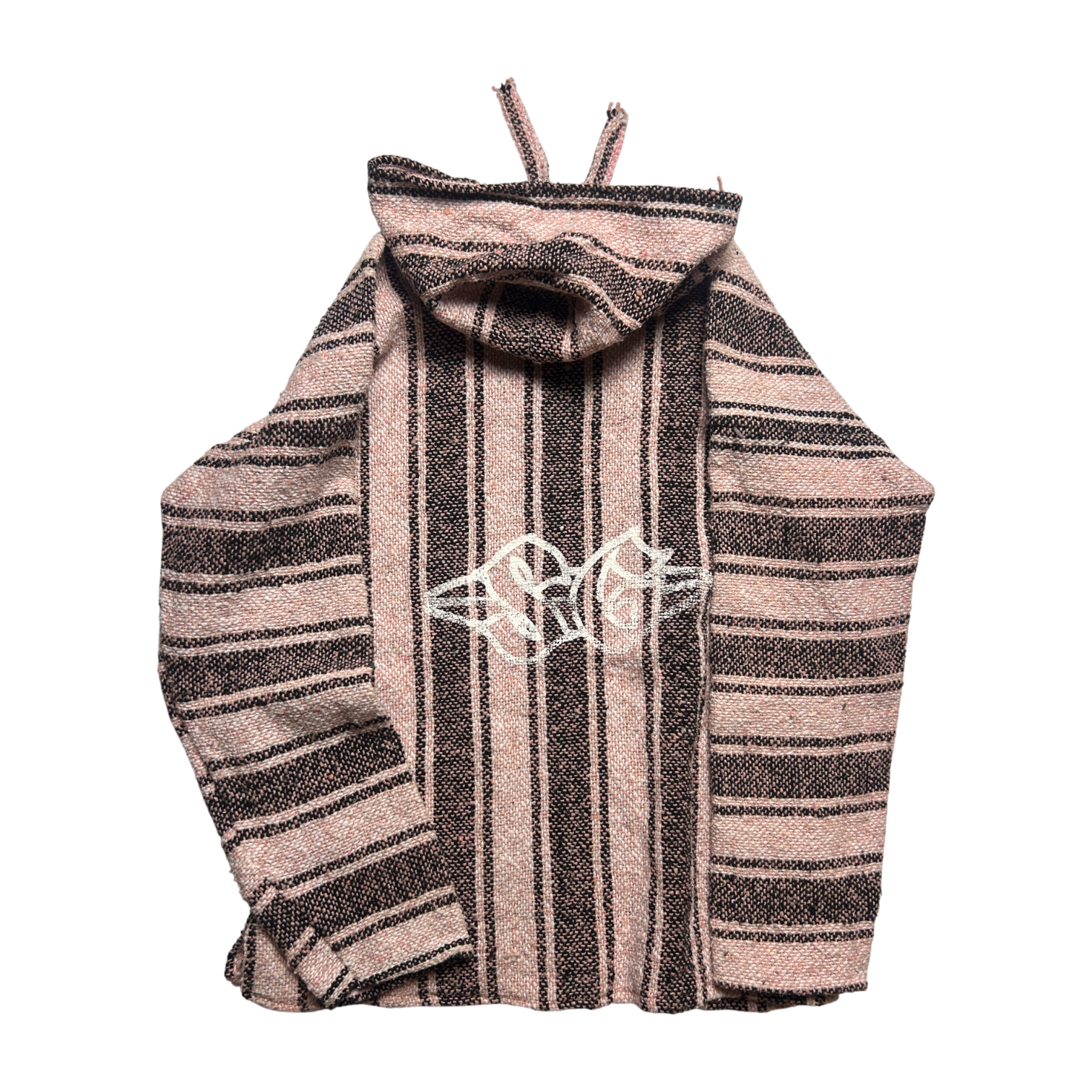 Baja Hoodie — Vintage Reworked — L — Pink/Black