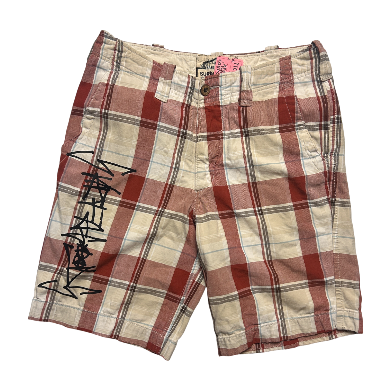 Plaid Shorts — One-of-One Vintage Upcycled — Waist 31