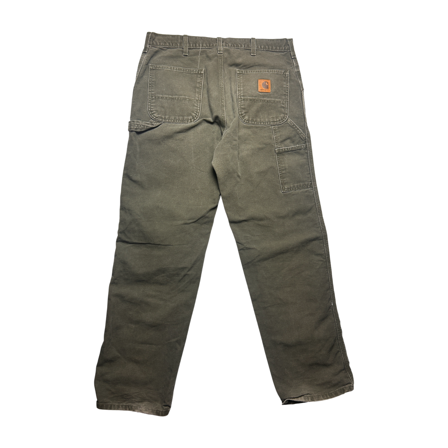 Carpenter Pants — Surfboard Pants — Olive — One-of-One Hand-Painted — 36x34 — hand-painted