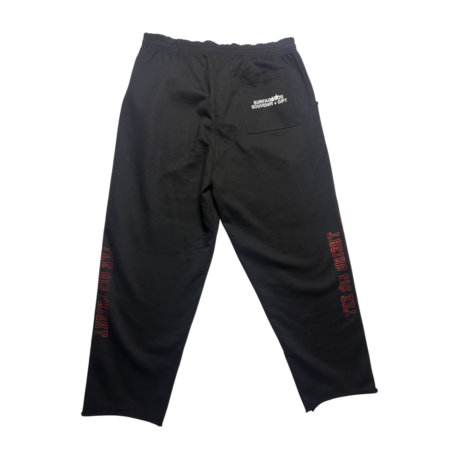 Heavyweight Sweatpants — Wide-Leg Open-Bottom — Big Bright — L